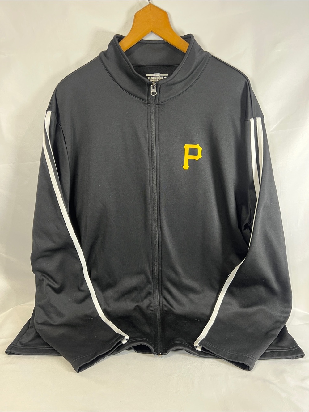 PITTSBURGH PIRATES MLB MAJESTIC FULL ZIP Black JACKET Double Climate Men's 2XL